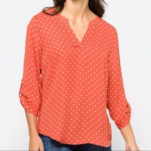 Fortune + Ivy Tulsa mixed material blouse